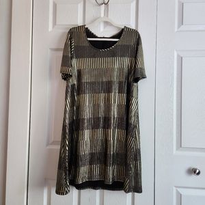 Espresso Gold & Black Dress - XL